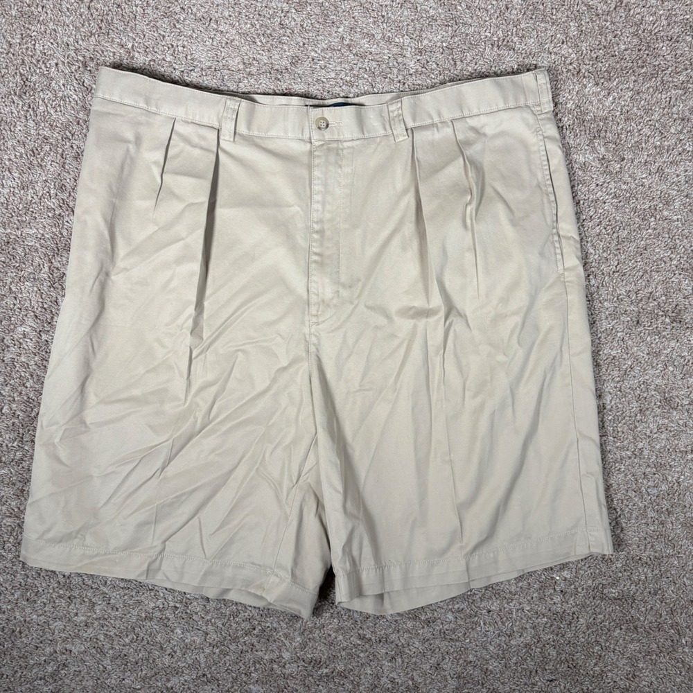 Polo Ralph Lauren Mens Tyler Short Tan‎ Khaki Pleated Chino Shorts 44T Tall